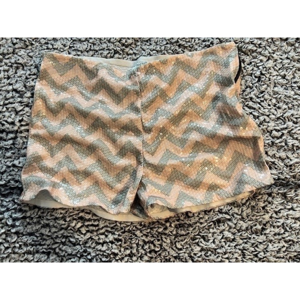 Women's Pink & Gray Sequin Charlotte Russe Shorts Size L
